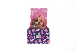 Pojemnik na długopisy Cleo i Frank różowy tektura pokryta folią Derform (PPSCF42)