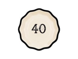 Talerz jednorazowy Hello 40 papier śr. 180mm 6 szt Partydeco (TPP61-40)