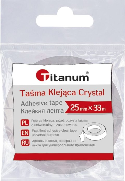 Taśma biurowa Crystal 25x33 [mm x m] Titanum