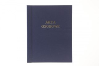 Teczka do akt osobowych sztywny grzbiet, zadrukowana ABCDE A4 granatowy karton Warta (339-106)