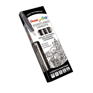 Cienkopis POINTLINER wkład czarne mixmm 1kol. Pentel (XBLW355C)
