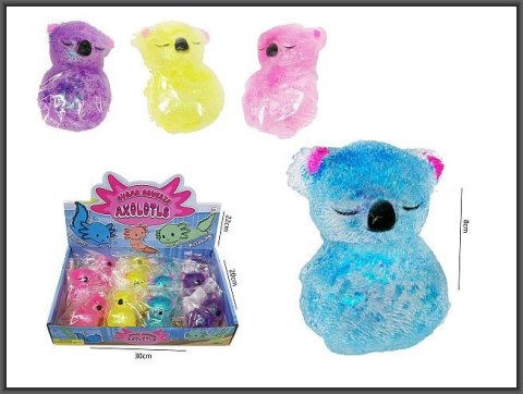 Gniotek Koala brokatowy do ściskania 8cm 4-kolory Hipo (HPB05)