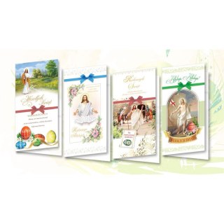Kartka składana karnet z naklejanymi elementami wzory religijne DL Top Graphic (DLXWN)