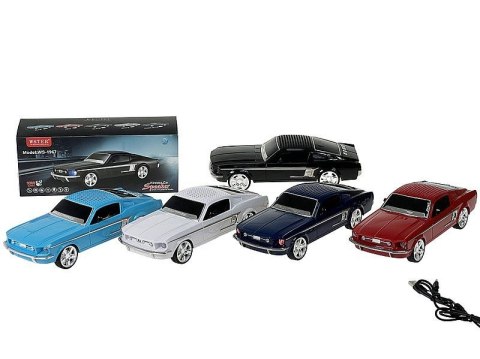 Głośnik metalowy - auto 26x10cm, Bluetooth, z kablem USB, z radiem mix Adar (609952)