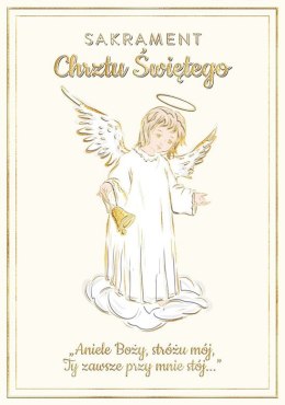 Kartka składana Karnet A5 CHRZEST ANIOŁ STRÓŻ A5 Henry (5905701487226)