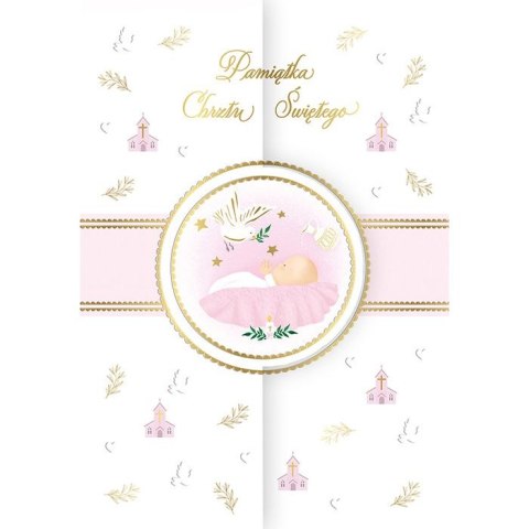 Kartka składana Karnet A5 KOPERTA CHRZEST RÓZ A5 Henry (5905701480593)