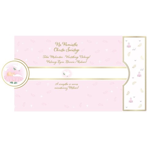Kartka składana Karnet A5 KOPERTA CHRZEST RÓZ A5 Henry (5905701480593)