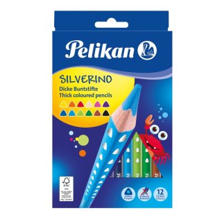 Kredki ołówkowe Silverino 700627 12 kol. Pelikan (100401596)