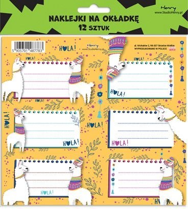 Naklejka na zeszyt 2 Lamy Henry (5905701487783)