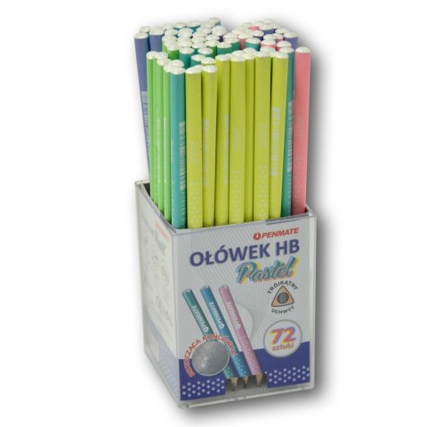 Ołówek 72 szt trójkątne HB pastelowe gwiazki 5906910831954 HB Kolori (TT8886)