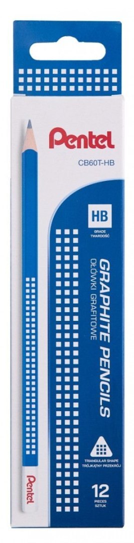 Ołówek trójkątny drewniany HB Pentel (CB60T-HB)
