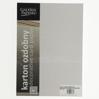 Papier ozdobny (wizytówkowy) Millenium diamentowa biel A4 biały 250g Galeria Papieru (200751)