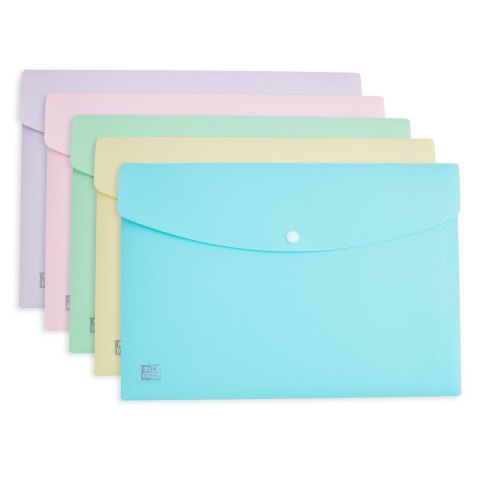 Teczka plastikowa na zatrzask Urban kopertowa pastel A4 mix 300 mic. Oxford (400187613)
