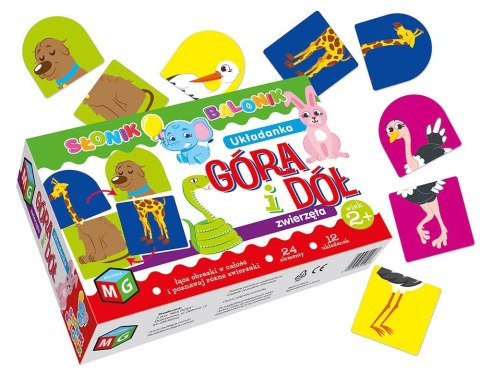 Układanka GÓRA DÓŁ: ZWIERZĘTA Multigra