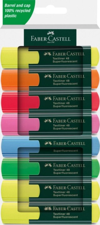 Zakreślacz Neon 8 kol. wkład mix 1,0-5,0mm Faber Castell (254848 FC)