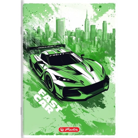 Zeszyt Fast Car A5 16k. 70g linia podwójna kolorowa Herlitz (400196834)