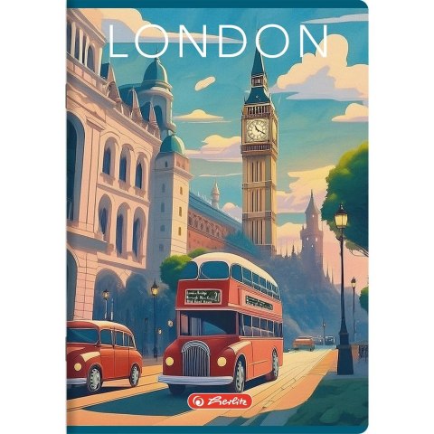 Zeszyt Retro City A5 60k. 70g krata Herlitz (400196845)