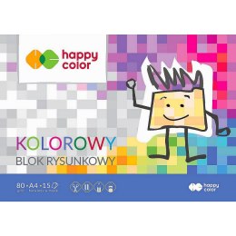 Blok rysunkowy Happy Color Premium A4 kolorowy 80g 15k 210mm x 297mm (HA 3708 2030-09)