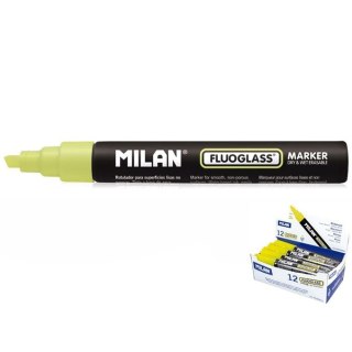 Marker specjalistyczny do szyb fluo wkład żółty 2,0-4,0mm ścięta końcówka Milan (591292012)