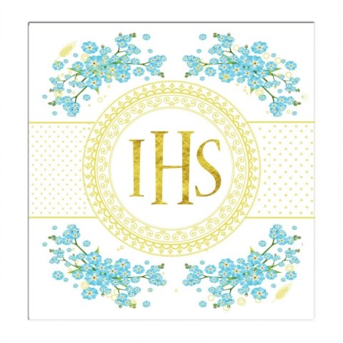 Kartka składana KARNET KW KOMUNIA TŁ NIEZAPOMINAJKA kw Henry (5907465664974)