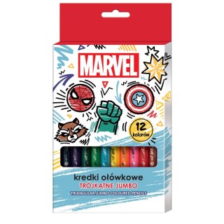 Kredki ołówkowe Avengers trójkątne 12 kol. Beniamin