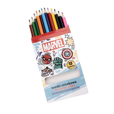 Kredki ołówkowe Avengers trójkątne 12 kol. Beniamin