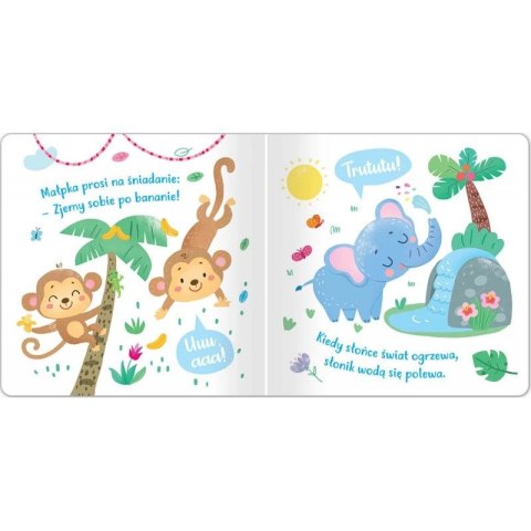 Książka dla dzieci W zoo. Posłuchaj zwierząt. Książeczka z dźwiękami