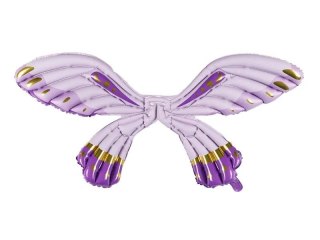 Balon foliowy Skrzydła Motyla, fioletowe matowe, 102 x 50 cm Partydeco (FBS2)