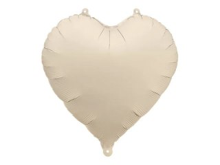 Balon foliowy serce jasny beż, 45cm 18cal Partydeco (FB9T-013J)
