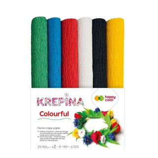 Bibuła marszczona mix 250mm x 1000mm Happy Color (HA 3650 2510-MIX C)