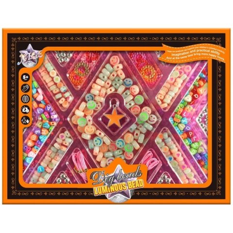 Koraliki dla dziewczynki zestaw świecący w ciemności Trifox (A-1261)