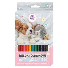 Kredki ołówkowe The sweet pets trójkątne 12 kol. Beniamin