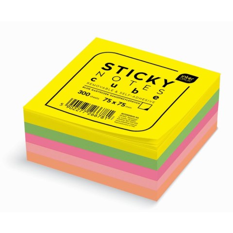 Notes samoprzylepny (karteczki) mix 300k [mm:] 750x750 Interdruk (IKARSAM300)