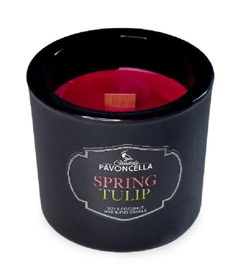Świeczka ozdobna Classico Spring Tulip czarna 170g Pavoncella (5905711530981)