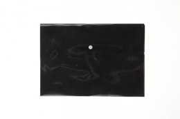 Teczka plastikowa na guzik kopertowa A4 czarny Okoffice