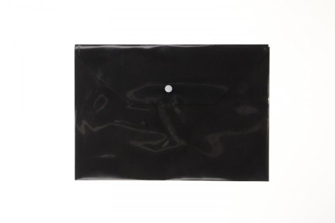 Teczka plastikowa na guzik kopertowa A4 czarny Okoffice