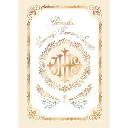 Kartka składana KARNET B6 KOMUNIA ORNAMENT B6 [mm:] 130 Henry (5905701482382)