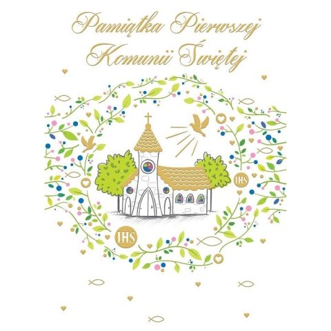 Kartka składana KARNET B6 KOMUNIA ZK KOSCIÓŁ B6 Henry (5907465661362)