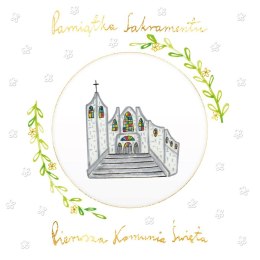 Kartka składana KARNET KW KOMUNIA KÓŁKO HS KOSCIOŁEK kw Henry (5907465664813)