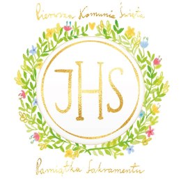 Kartka składana KARNET KW KOMUNIA Wianek Kwiaty kw Henry (5907465664844)