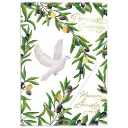 Kartka składana Karnet A5 KOMUNIA KOPERTA OLUWKI I GOŁĄB A5 Henry (5907465667579)
