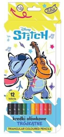 Kredki ołówkowe Stitch trójkątne 12 kol. Beniamin