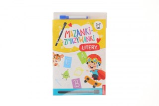 Książeczka edukacyjna Mazanki-zmazywanki. Kolorowe litery. Ćwiczenia z pisakiem Demart