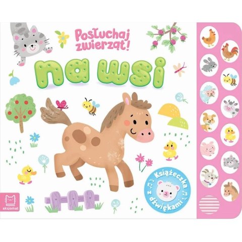 Książka dla dzieci Na wsi. Posłuchaj zwierząt. Książeczka z dźwiękami