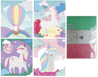 Mozaika Glitter Unicorn 4 wzory: jednorożce. Fun&Joy (FJSR2201)