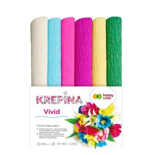 Bibuła marszczona mix 250mm x 1000mm Happy Color (HA 3650 2510-MIX V)