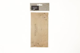 Kartka składana zestaw voucher+koperta, Ginkgo, 5szt. DL [mm:] 99x210 Argo (28#199)
