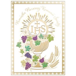 Kartka składana KARNET B6 KOMUNIA KIELICH B6 Henry (5905701482351)