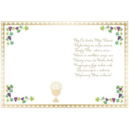 Kartka składana KARNET B6 KOMUNIA KIELICH B6 Henry (5905701482351)