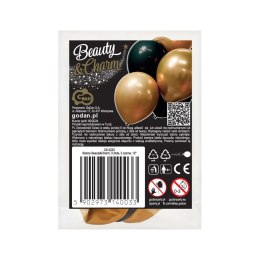 Balon gumowy Beauty&Charm 3 złote, 2 czarne 5szt. mix 300mm 12cal Godan (CB-3Z2C)
